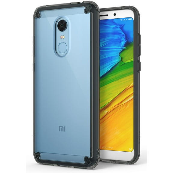 Xiaomi Redmi Note 5 Case, Ringke [FUSION] Clear Transparent PC Back TPU Bumper [Drop Defense] Raised Bezels Scratch Protection Natural Form Cover for Redmi 5 Plus - Smoke Black