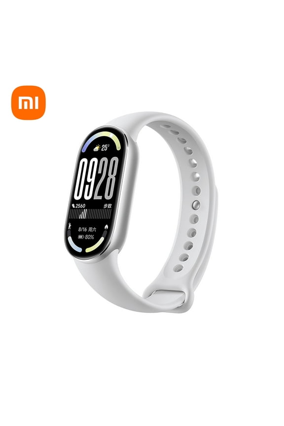 Smart Band 10Glacier Silver1.72" Amoled Display | Up to 21-day long-lasting battery life |150+ sports modes | BT 5.4 |Water-resistant to 50