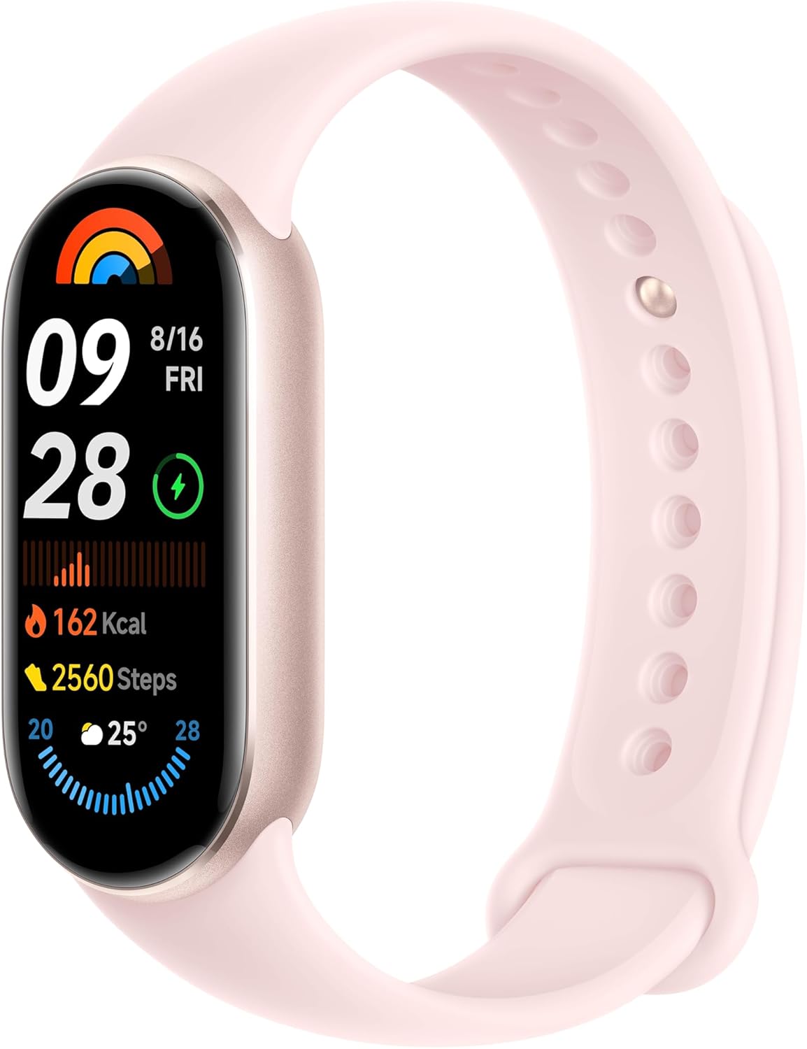 Xiaomi Smart Band 9 Bluetooth Fitness Tracker, 1" AMOLED Screen, 21 Days Battery, 5ATM Health Monitoring (Pink)
