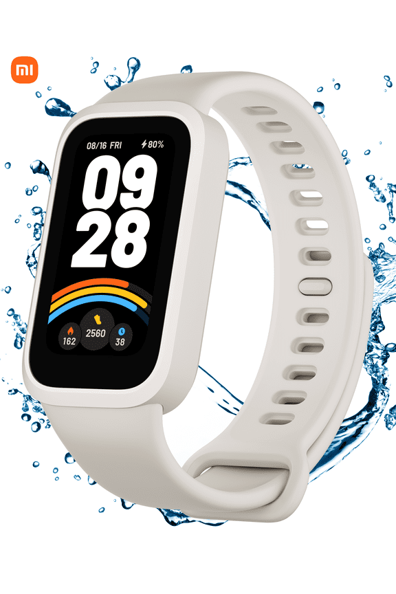 Smart Watch Fitness Tracker,  1.47'' TFT Display, 21-Day Battery Life, 50 Fitness Modes, 50m Water Resistant, Smart Band 9 active, Cheese white