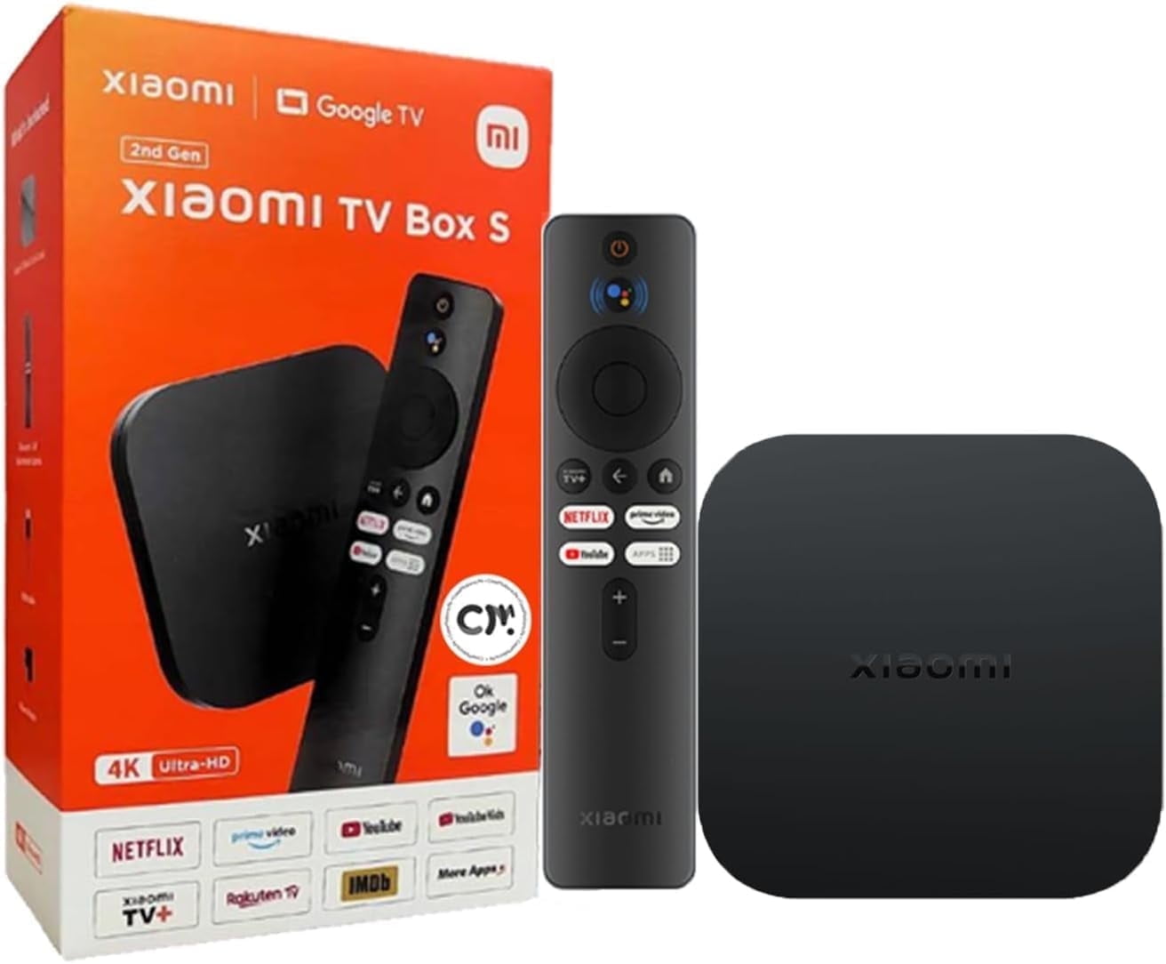 Xiaomi TV Box S (2nd Gen) 4K Ultra HD Streaming Media Player, Google Asistant, Bluetooth 5.2, Wi-Fi, Black