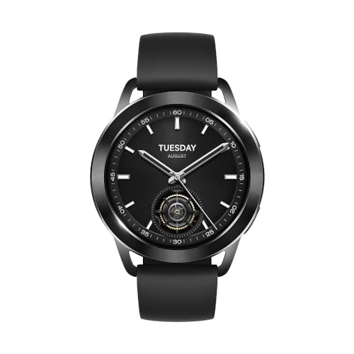 Xiaomi Watch S3, Interchangeable Bezel Design, Supports 150+ Sports Modes, Built-in L1+L5 Dual-Band GNSS, 1.43" Large AMOLED Display, Upgraded All-Round Health Monitoring, Black
