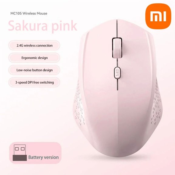 Xiaomi Wireless Bluetooth Mouse 2.4Ghz 1600 DPI Ergonomics Dual Model Type-C Rechargeable Mini Mute Mouses For PC Android Ios