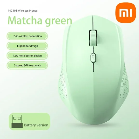 Xiaomi Wireless Bluetooth Mouse 2.4Ghz 1600 DPI Ergonomics Dual Model Type-C Rechargeable Mini Mute Mouses For PC Android Ios