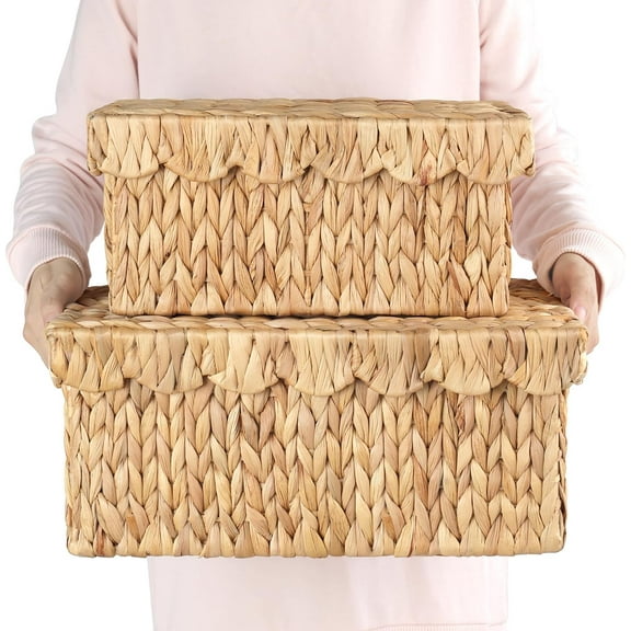 Xiaoteng woven basket, decorative willow storage basket, storage basket for living room, bathroom, bedroom, food, bread, picnic. Different colors and specifications to choose from