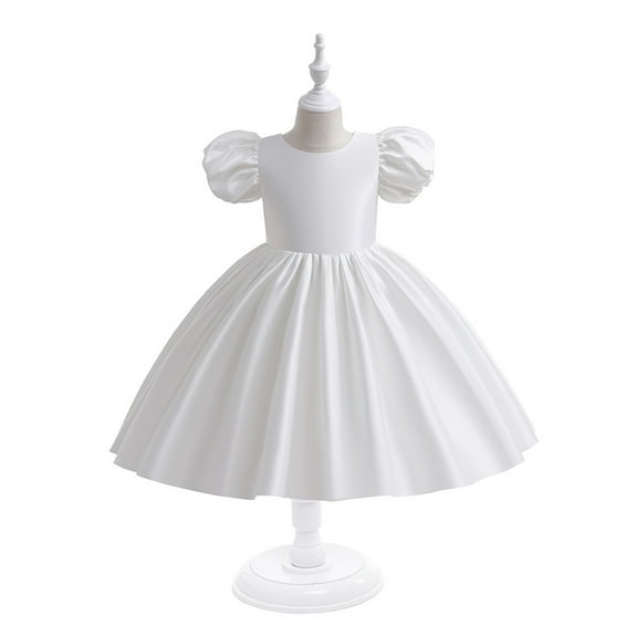 Xiaowennn Kids Toddler Baby Girls Spring Summer Solid Ruffle Sleeveless Dress Children's Day Clothing 4 Years Old Girl Clothes