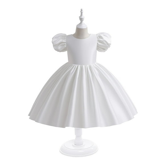 Xiaowennn Kids Toddler Baby Girls Spring Summer Solid Ruffle Sleeveless Dress Children's Day Clothing 4 Years Old Girl Clothes