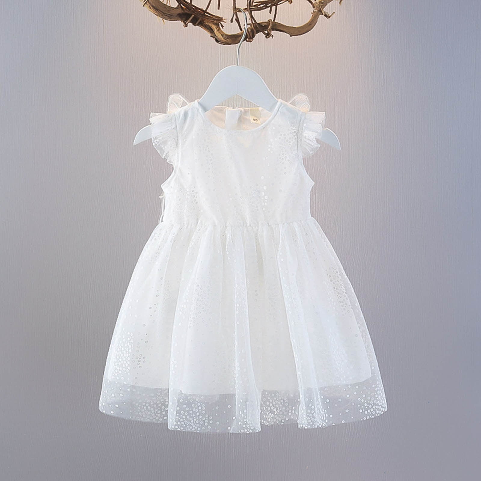 Xiaowennn Toddler Girls Sleeveless 3D Dress Dance Party Dresses Clothes 1st Birthday  Dresses