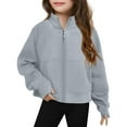 thumbnail image 1 of Xiaowennn Toddler Sweatshirt Casual Oversized Long Sleeve Pullover Toddler Girl Zip Up Sweatshirt Jacket With Pockets Kids Sweatshirt For Toddler Girls, 1 of 7