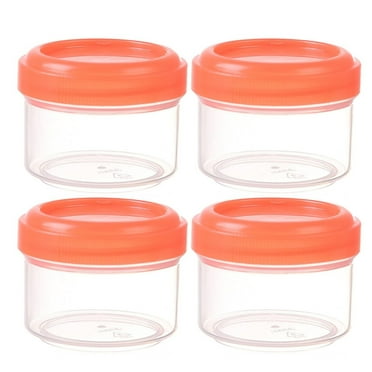 Xiaowjjj 4PCS Mini Clear Jars with Leakproof Lids Round Clear Container 35ml Refillable Storage Containers for Home and Kitchen Organizing Clear with Lids Laundry Organization and Storage Counter