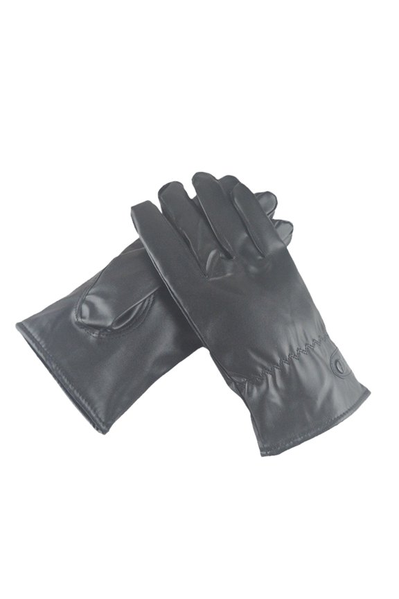 New Screen Protective Warm Gloves Winter Men and Women Outdoor Riding Black Cold Thickening and PU Leather Gloves Scrub Gloves for Cleaning Oil Hauler Gloves Rubber Cleaning Gloves Rubber
