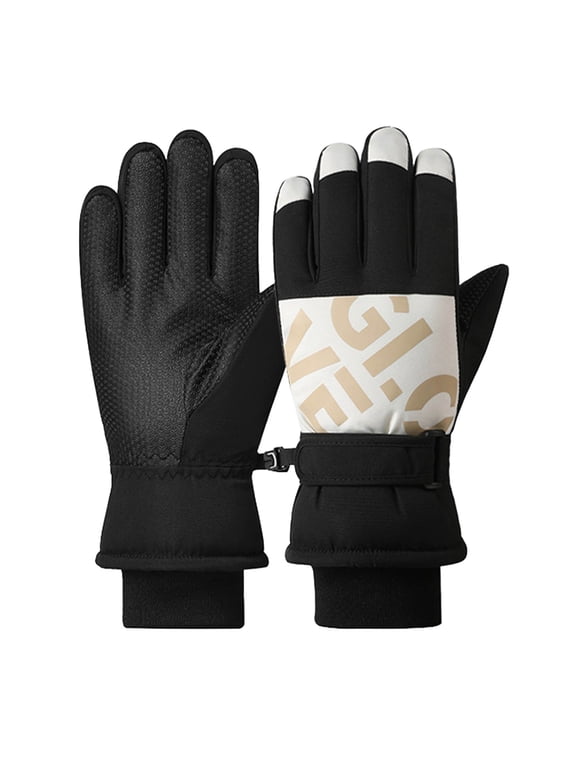 Women's Ski Gloves Winter Warm Men's and Women's Couples Autumn and Winter Outdoor Riding Screen Sports Gloves Extra Small Latex Gloves Medium Gloves Medium Size Gloves Small Gloves Latex
