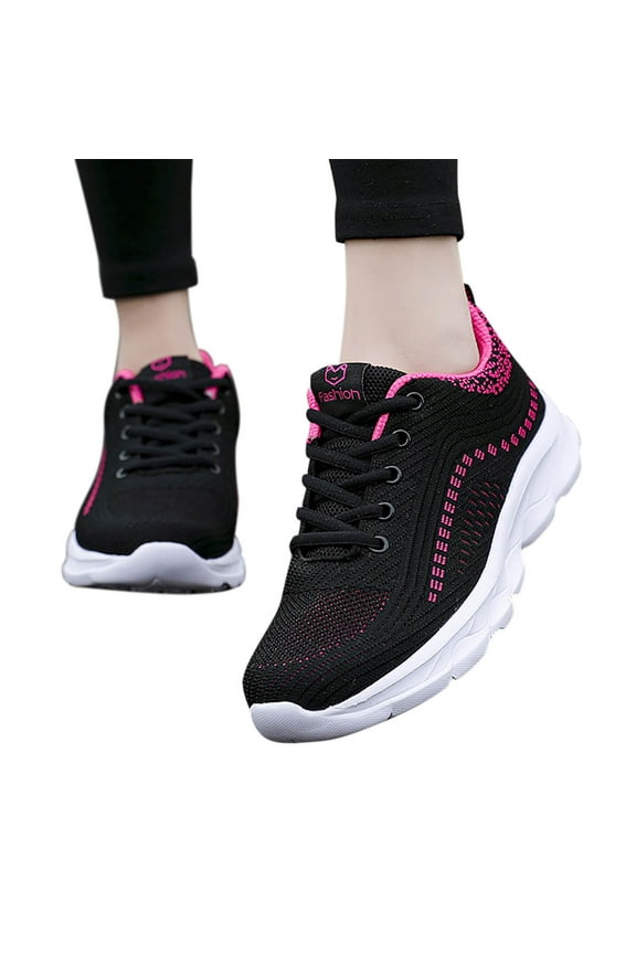 212 Ladies Low Top Breathable Casual Lightweight Sports Women Shoes for Everyday and Comfort Walking 8 Hot Pink