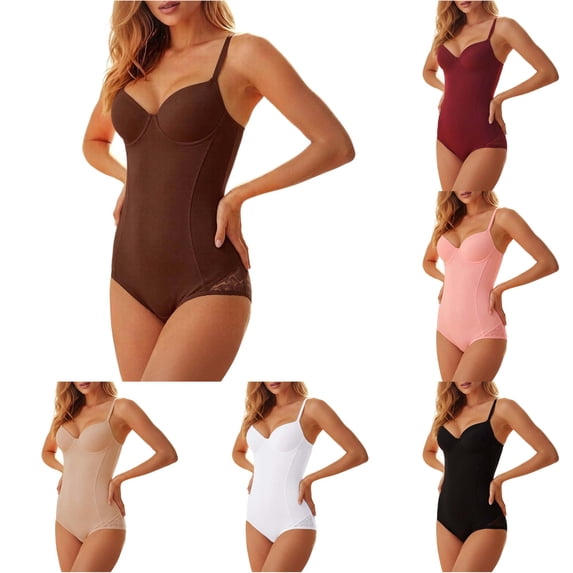 Xiaoxatg Bodysuits for Women Multicolor Lace Corset Top Chest Holding Waist Tight Corset Belly Cosing Rubber Bone Structure Coffee XXL