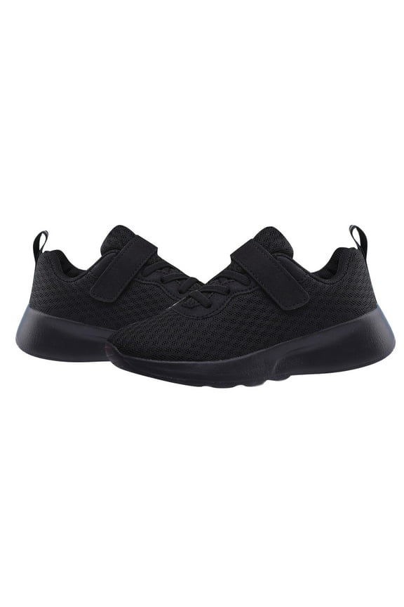 Boys Athletic Sneakers Lightweight Breathable Mesh Running Shoes For Youth Toddlers Non Comfort Sports Footwear 4.5-5 Years Black