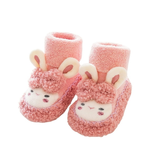 Xiaoxatg Boys Girls Sneakers Boys Girls Baby Sneakers Soft Sole Toddler Walking Socks Cartoon Rabbit Non- First Shoes 12-18 Months Pink