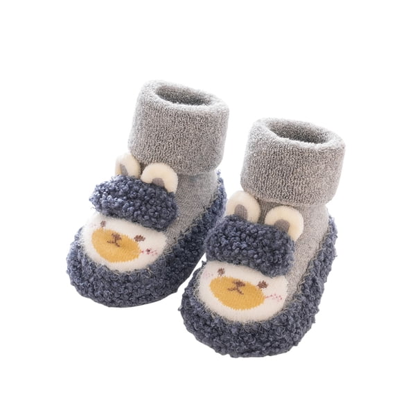 Xiaoxatg Boys Girls Sneakers Boys Girls Baby Sneakers Soft Sole Toddler Walking Socks Cartoon Rabbit Non- First Shoes 6-12 Months Grey