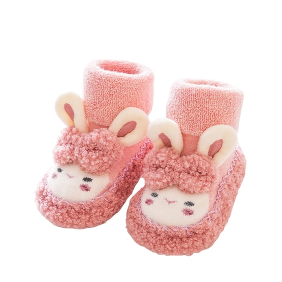 Xiaoxatg Boys Girls Sneakers Boys Girls Baby Sneakers Soft Sole Toddler Walking Socks Cartoon Rabbit Non- First Shoes 6-12 Months Pink