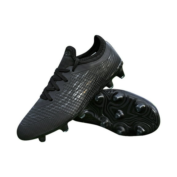Xiaoxatg Boys Outdoor Low Top Training Football Sneakers Lightweight Breathable Durable Athletic Footwear for Toddlers 12-12.5 Years Black