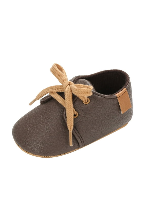 Breathable Spring Autumn Walking Shoes Flexible Sole Lace Up Design for Boys Girls Everyday 0-6 Months