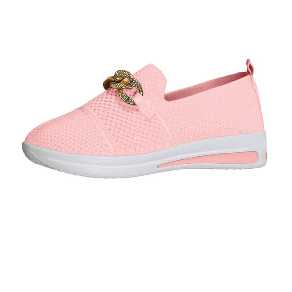 Xiaoxatg Comfortable Women's Casual Hiking Shoes Orthopedic Flat Walking Footwear for Shopping Gardening and Daily Activities 6.5 Pink