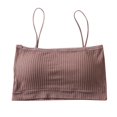 thumbnail image 1 of Xiaoxatg Fashion Women Sleeveless Striped Bra Padded Tank Tops Spaghetti Strap Bralette Crop Top Bras Bras, 1 of 1