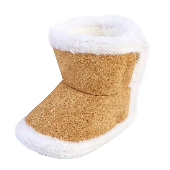 Xiaoxatg Girls Boots Baby Boots with Soft Sole for Warm Comfort and Everyday Wear Ideal for Toddlers and 6-12 Months Khaki