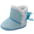 thumbnail image 1 of Xiaoxatg Girls Boots Prewalker Winter Warm Baby Boots For Toddler Girls And Boys Flexible Sole First Walking Footwear 12-14 Months Blue, 1 of 5