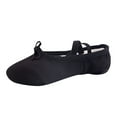 thumbnail image 1 of Xiaoxatg Girls Lightweight Dance Sneakers for Ballet Performance and Indoor Yoga Flexible Sole Comfortable Kids Footwear 3.5-4 Years Black, 1 of 5