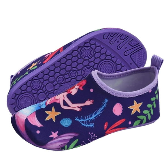 Xiaoxatg Girls Water Sport Shoes For Outdoor Beach Pool Activities Lightweight Comfortable Quick Drying Sandals Toddler Kids Youth Footwear 5-6 Years Dark Purple