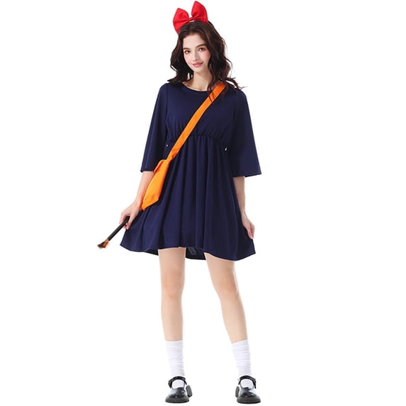 Xiaoxatg Halloween for Women Elegant Gown for Role Play Halloween Party Outfit Dark Blue M