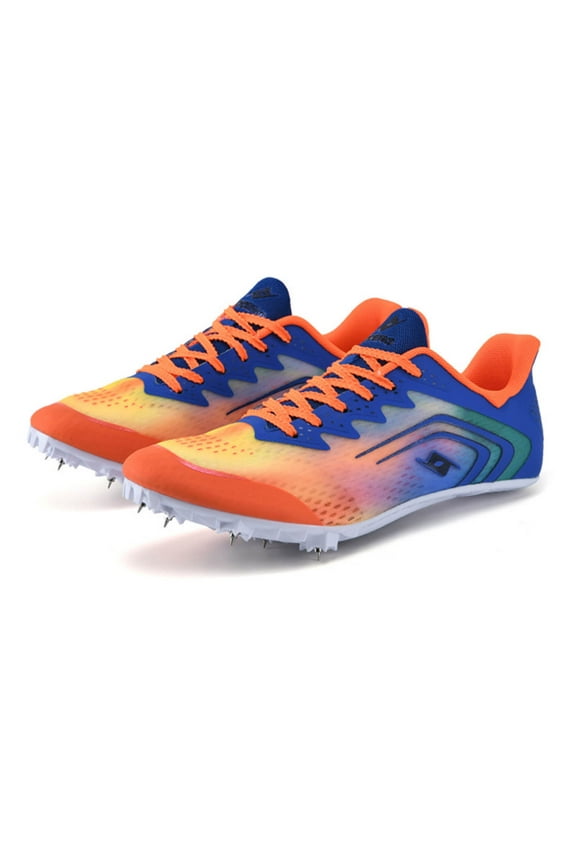 High Performance Track and Field Competition Running Shoes for Boys with Advanced Cleat Traction System 11-11.5 Years Orange