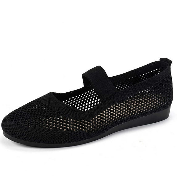 Xiaoxatg Ladies Fashion Breathable Knitted Comfortable Casual Shoes for Women for Daily Wear Outdoor Activities and Leisure 9.5 Black