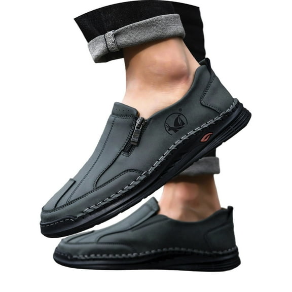 Xiaoxatg Men's Casual Lace Up Leather Shoes Comfortable Flat Sole Everyday Walking Sneakers for Outdoor and Daily Wear 9 Green