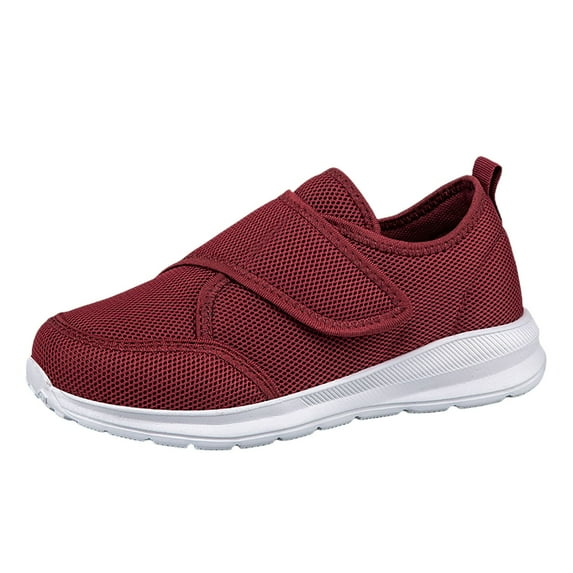 Xiaoxatg Men's Casual On Shoes Comfortable Breathable Non Walking Sneakers for Wide Feet Soft Sole Lightweight Loafer 6.5 Wine