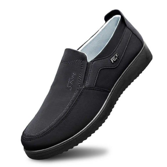 Xiaoxatg Men's Casual On Shoes Lightweight Comfortable Breathable Non- Flat Sneakers Ideal for Daily Walking Outdoor Activities 9 Black