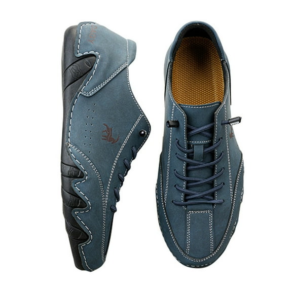 Xiaoxatg Men's Casual Riding Boots - Stylish Motorcycle Footwear Featuring Exceptional Comfort and Enhanced Grip 7 Blue