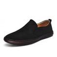 thumbnail image 1 of Xiaoxatg Men's Casual Shoes Comfortable On Footwear Ideal for Everyday Use Versatile for All Seasons Effortlessly Matches Casual Attire Featuring Relaxed Flat Sole Design 9 Black, 1 of 9