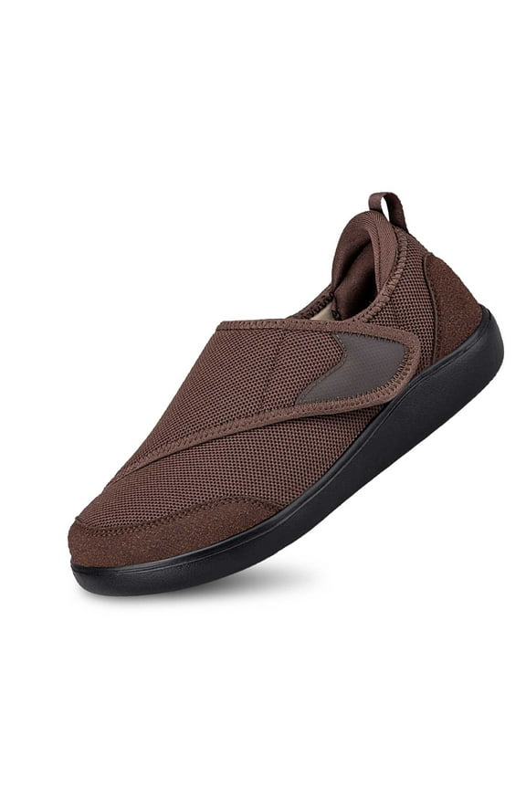 Men's Casual Shoes Comfortable -On Sneakers for Daily Wear Soft Sole Breathable Lightweight Walking Footwear for Adults 6.5 Brown