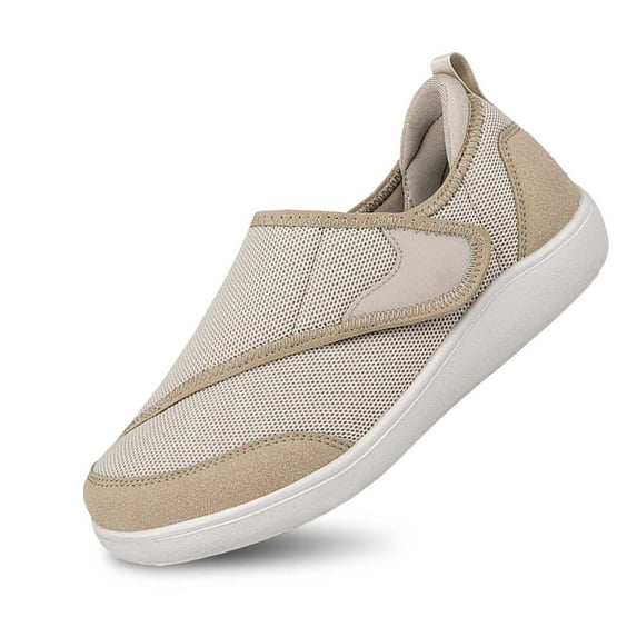 Xiaoxatg Men's Casual Shoes Comfortable -On Sneakers for Daily Wear Soft Sole Breathable Lightweight Walking Footwear for Adults 6.5 Khaki