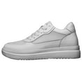 thumbnail image 1 of Xiaoxatg Men's Casual Shoes Elevator Shoes Height Adjustable Trainers Breathable Non- Lace Up Style for Enhanced Comfort and Support 9.5 White, 1 of 3