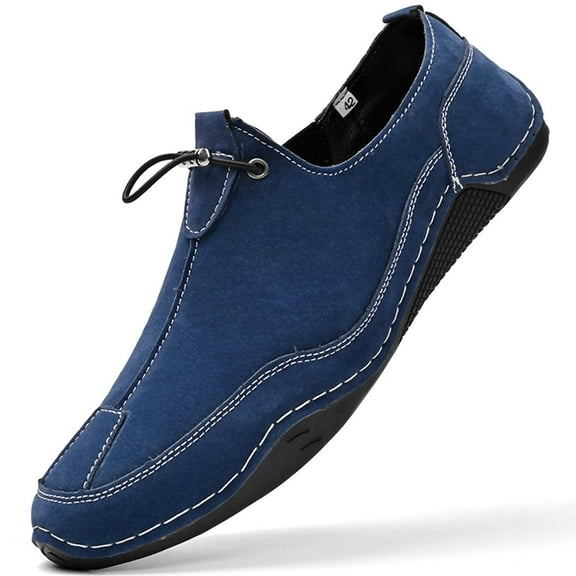 Xiaoxatg Men's Casual Shoes Outdoor Sneakers Comfortable Flat Shoes for Fall and Winter Large Sizes 9.5 Blue