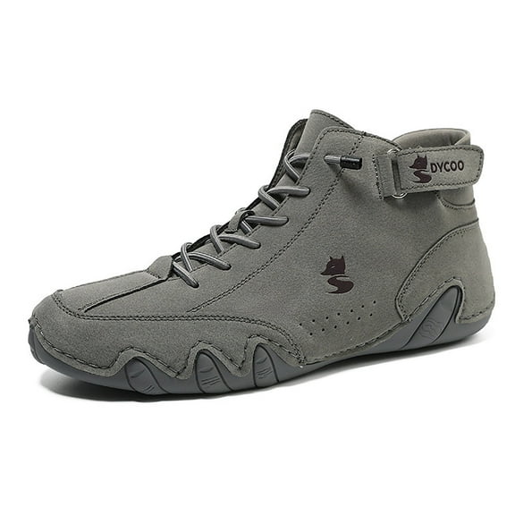 Xiaoxatg Men's Casual Shoes Stylish Closed Toe Design Versatile Everyday Footwear Comfortable Flat Sole Ideal for Any Season for Jeans and Casual Pants 7.5 Grey