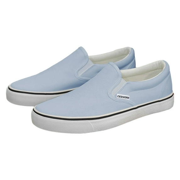 Xiaoxatg Men's Casual Shoes Unisex Low Top Espadrilles for Breathable Comfortable Sneakers 8.5 Light Blue