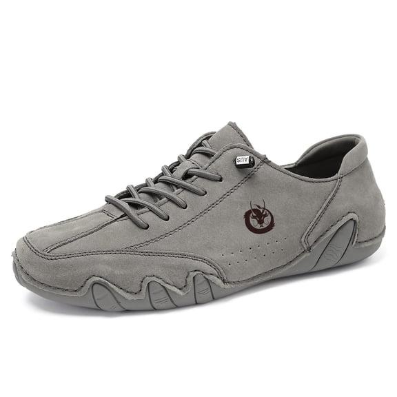 Xiaoxatg Men's Casual Shoes for Everyday Wear Stylish Design with Durable Upper Comfort Relaxing Flat Sole Ideal for Any Occasion 9.5 Grey