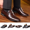 thumbnail image 1 of Xiaoxatg Men's Leather Shoes Modern Ballroom Dance Indoor Training Footwear Elegant Style Comfortable Fit 11 Black, 1 of 9