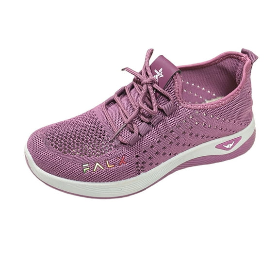 Xiaoxatg Orthopaedic Women’s Walking Sneakers - Breathable Mesh Lightweight Comfort Casual Trainers for Outdoor Activities and Daily Wear 5.5 Purple