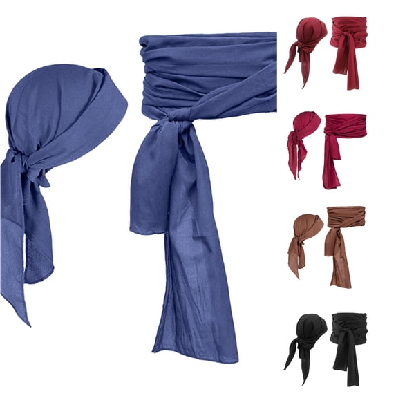 Xiaoxatg Pirate Men Women Halloween Bandana and Belt Set Accessories for Pirate Hat Styling & Themed Adventures Blue