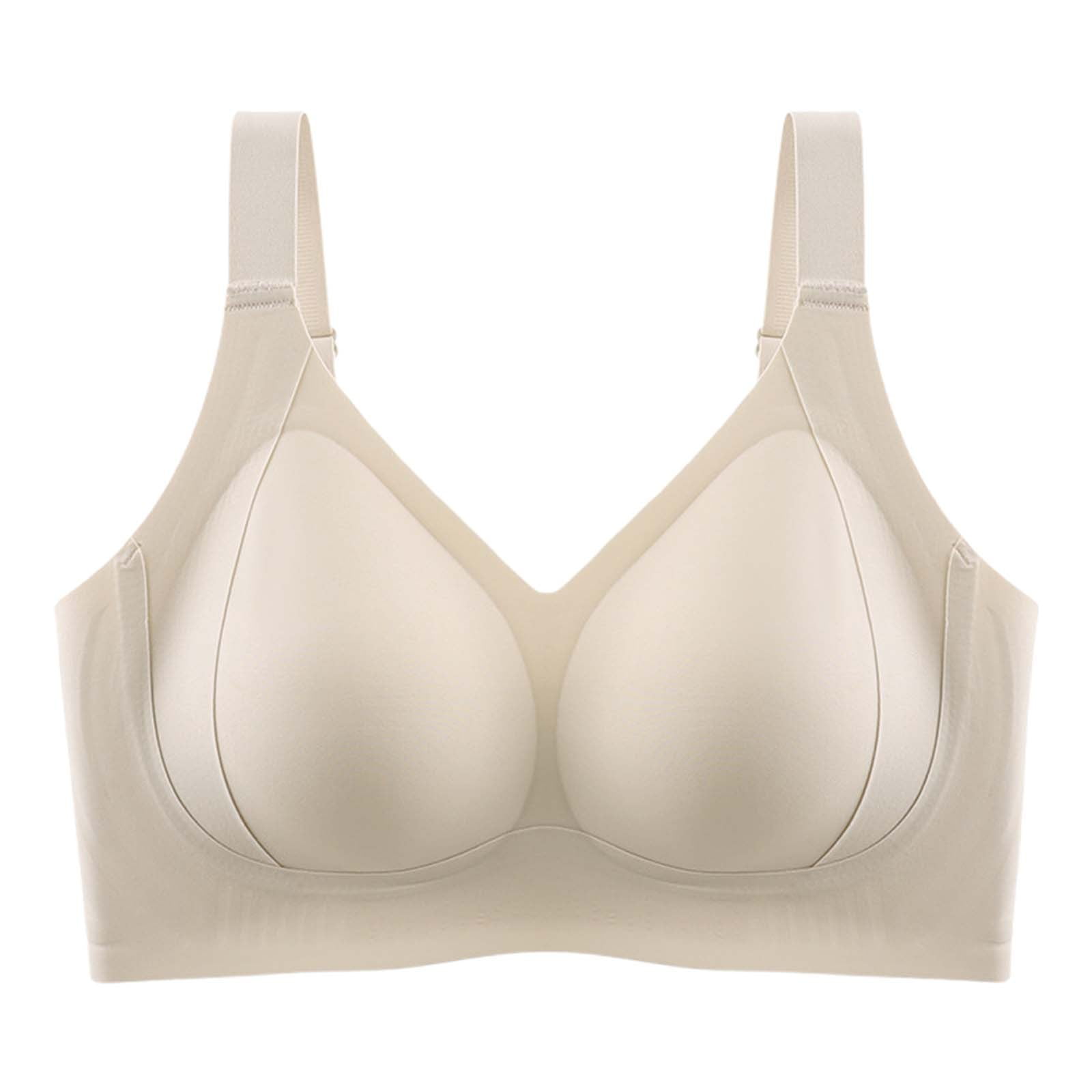 Xiaoxatg Seamless Full Figure Soft Support Bra Side Spill Lift And