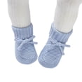 thumbnail image 1 of Xiaoxatg Baby Sneakers Soft Knit Booties With Adorable Bow First Walking Shoes Warm Winter Socks For Boys Girls 9-12 Months Light Blue, 1 of 7
